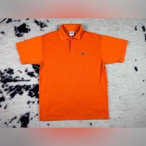 Lacoste Men’s Orange Short Sleeve Polo Shirt Size Medium
